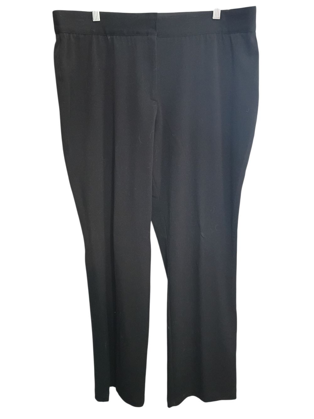 Sag Harbor Black Knit Trousers Size 18 Straight Leg Career Business Casual Pants